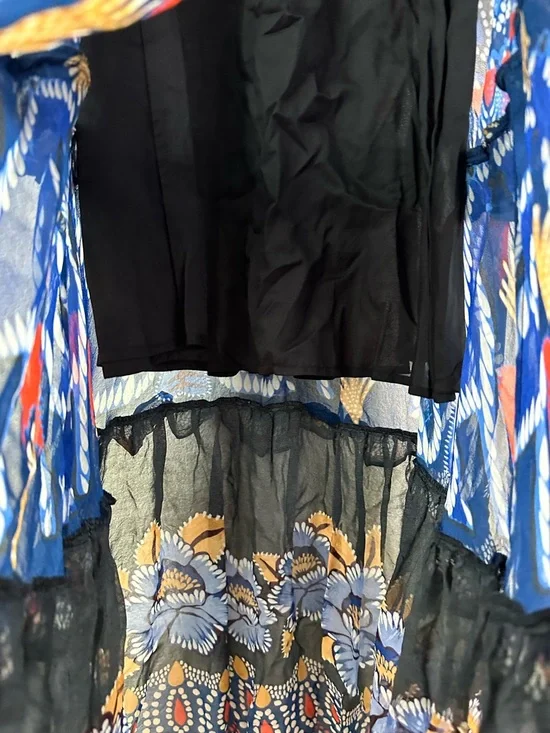 FARM RIO Ainika Ruffled Printed Crepe Maxi Dress SZ XS NWT - Picture 5 of 7